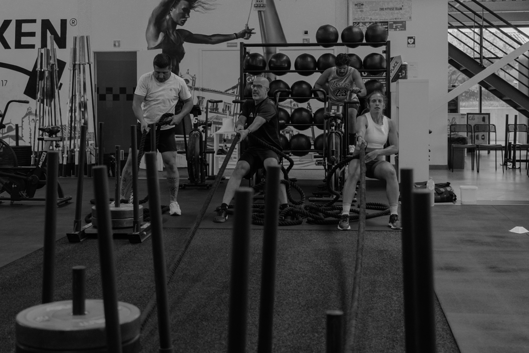 Aula de HYROX na Unbroken Box
